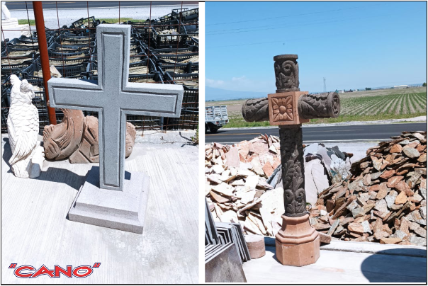 cruz tallada de cantera